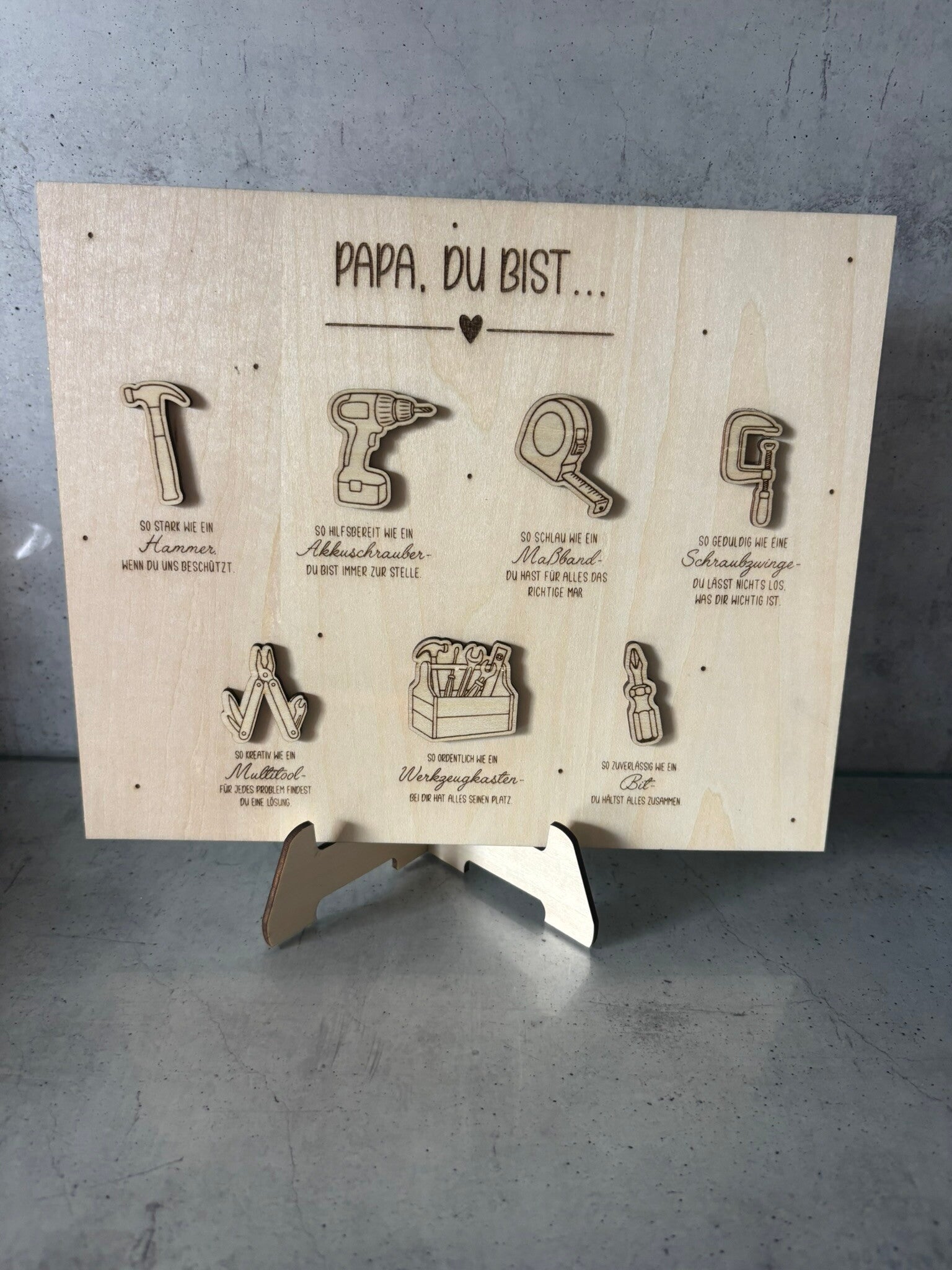 Papa du bist - Aufsteller
