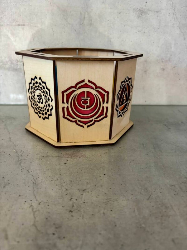 7 Chakren Windlicht