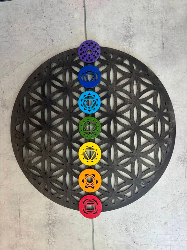 Lebensblume mit 7 Chakren
