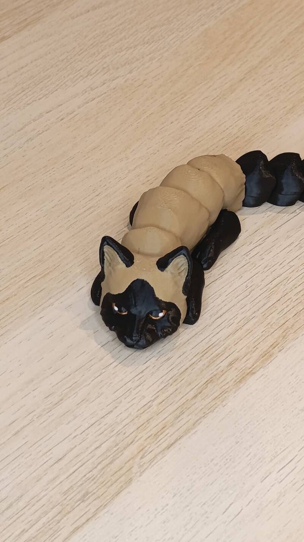 Siamese Cat Fidget 20 cm – Movable 3D Printed Sensory Stress Relief