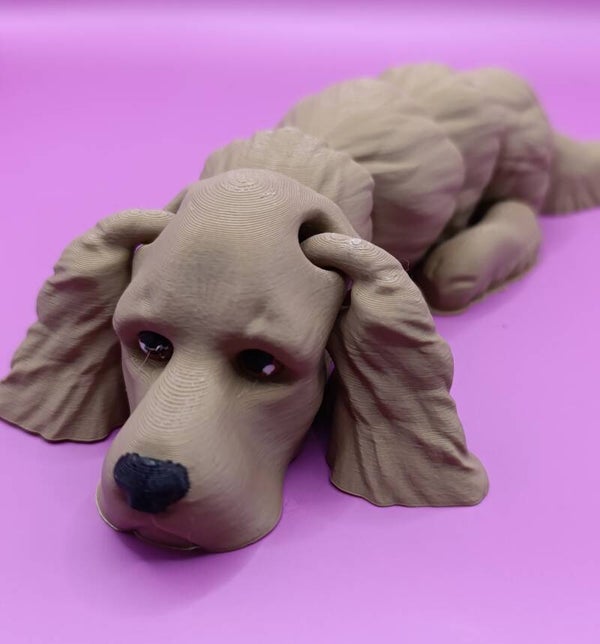 3D Printed Spaniel Dog Toy – 20cm Articulated & Adorable