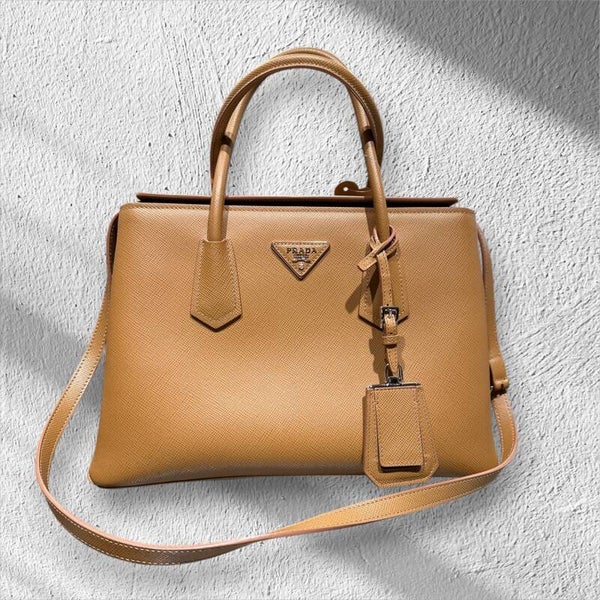 Prada Galleria Saffiano Leder Camel/Cognac