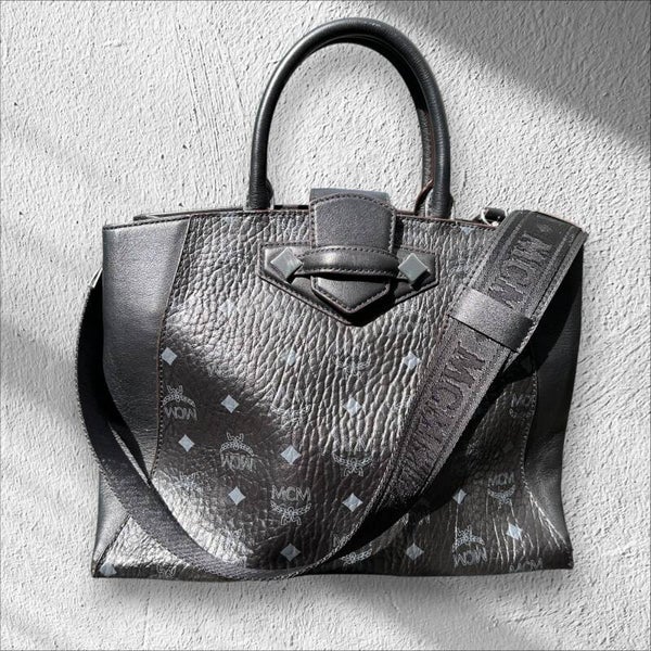 MCM Essential Visetos Satchel / Tote - Black