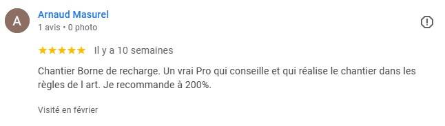 Installation borne de recharge