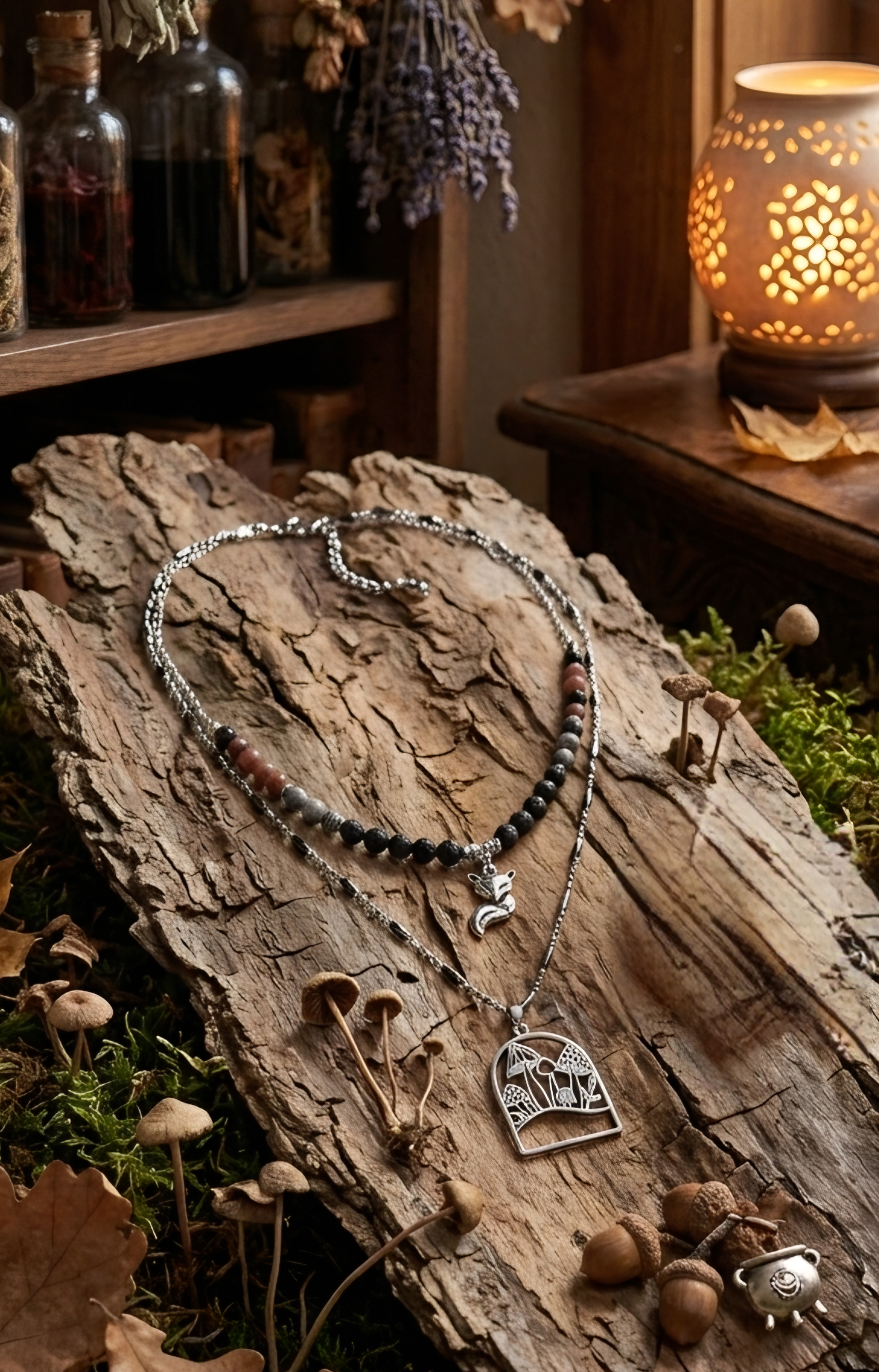 Collier sous-bois féerique