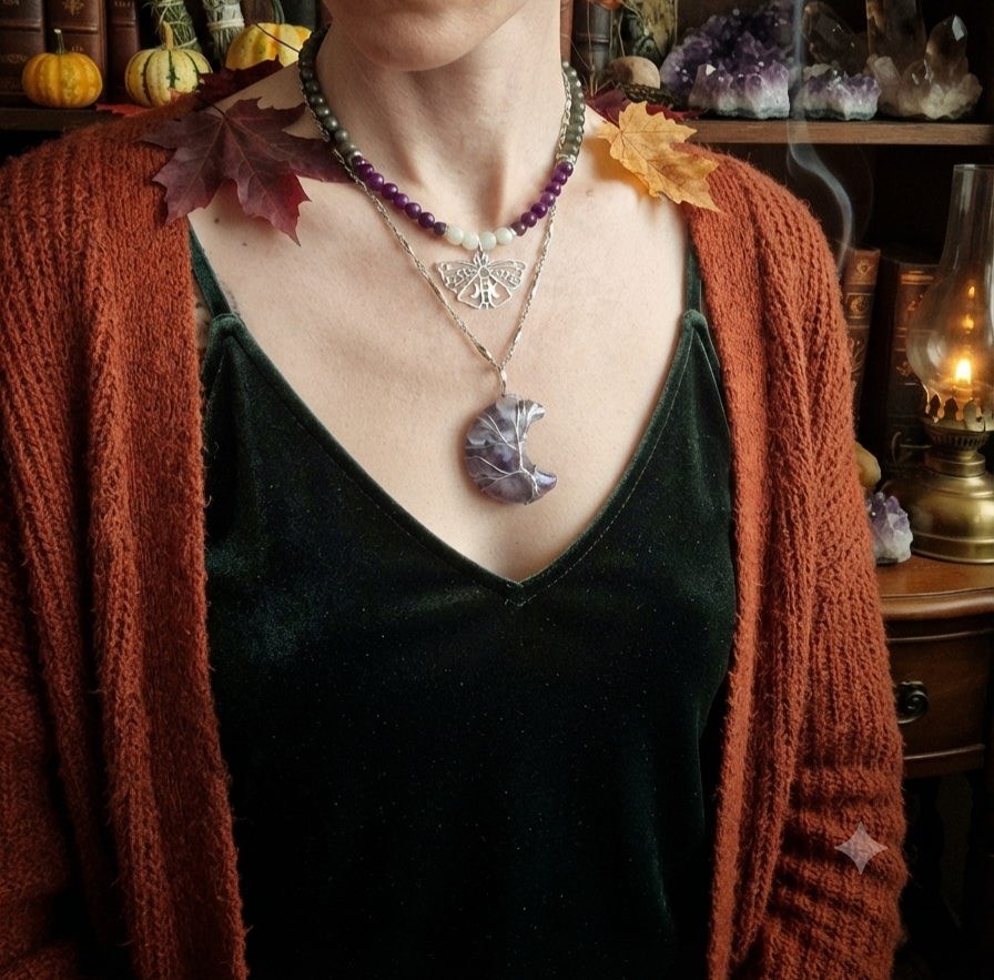 Collier "Lune Améthyste"