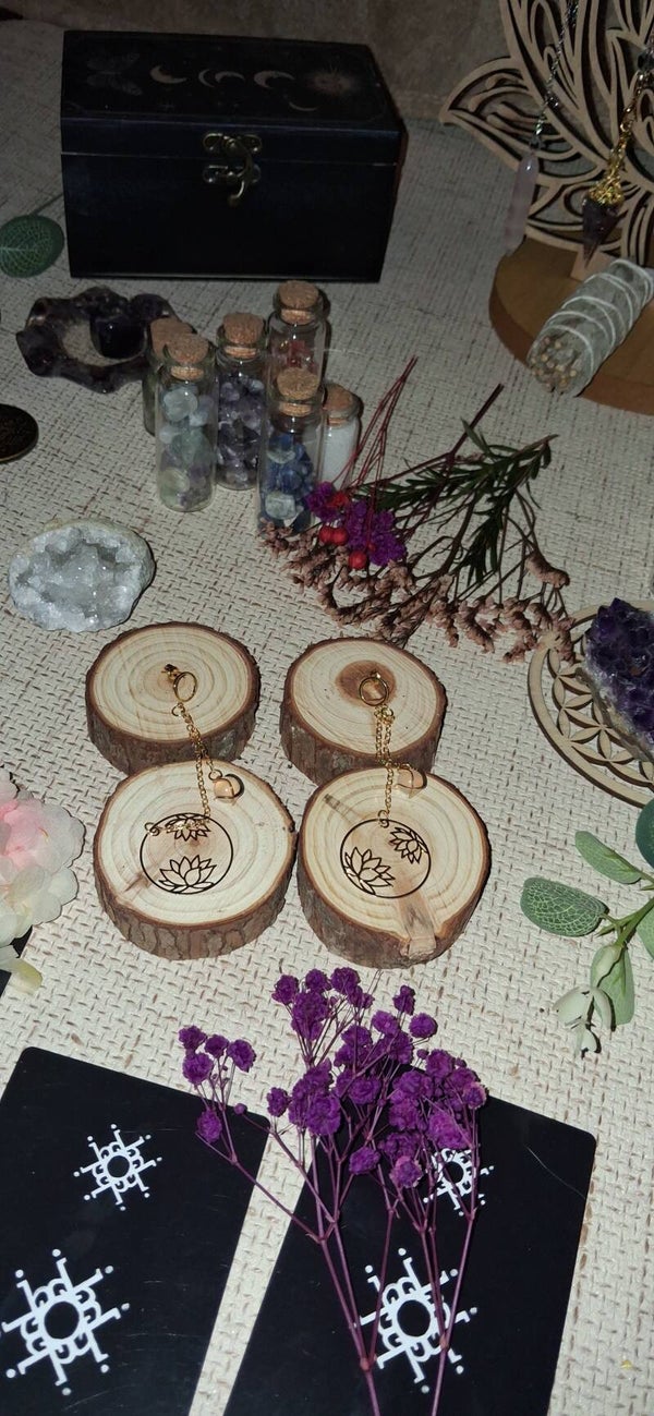 Boucles d'Oreilles « Jardin Zen & Fleur de Lotus »