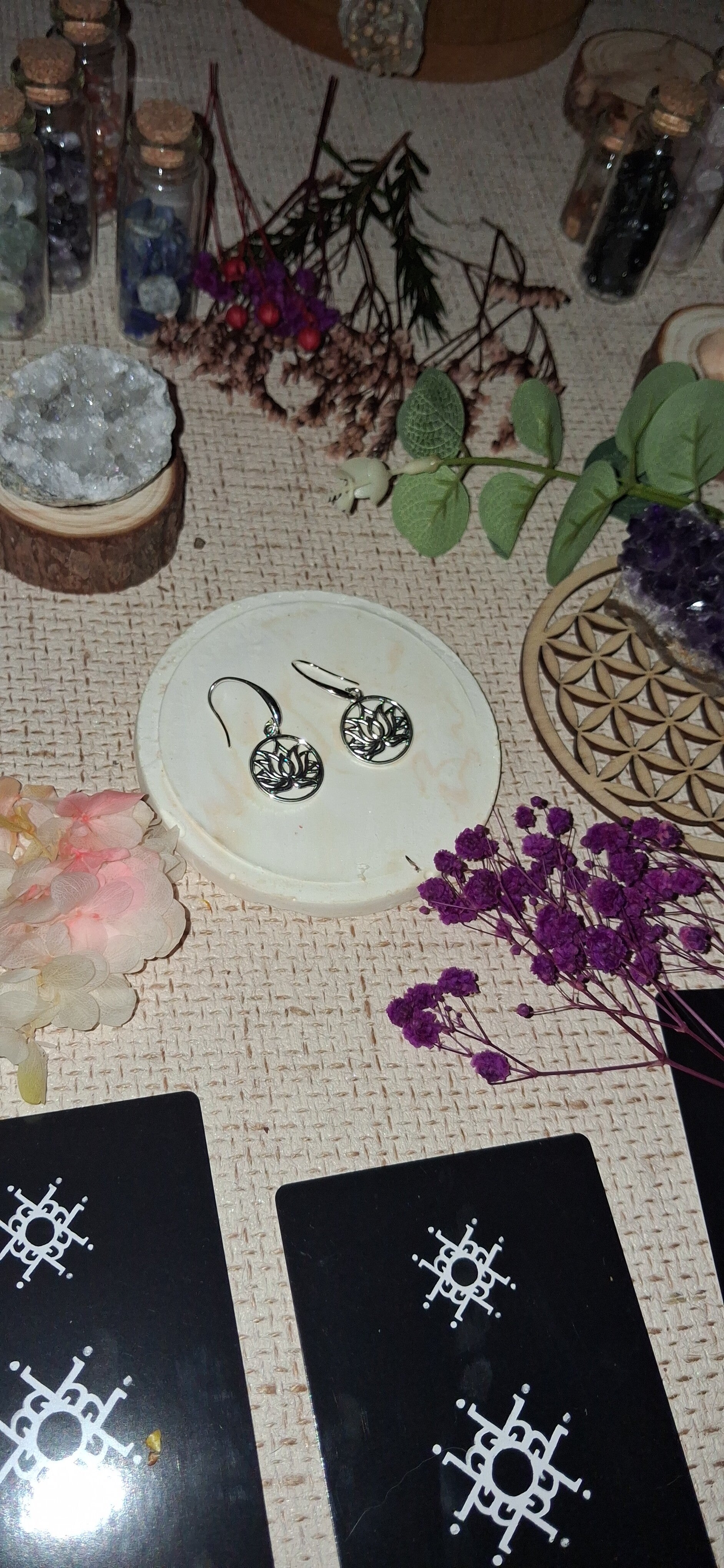 Boucles Crochets Fleur de Lotus