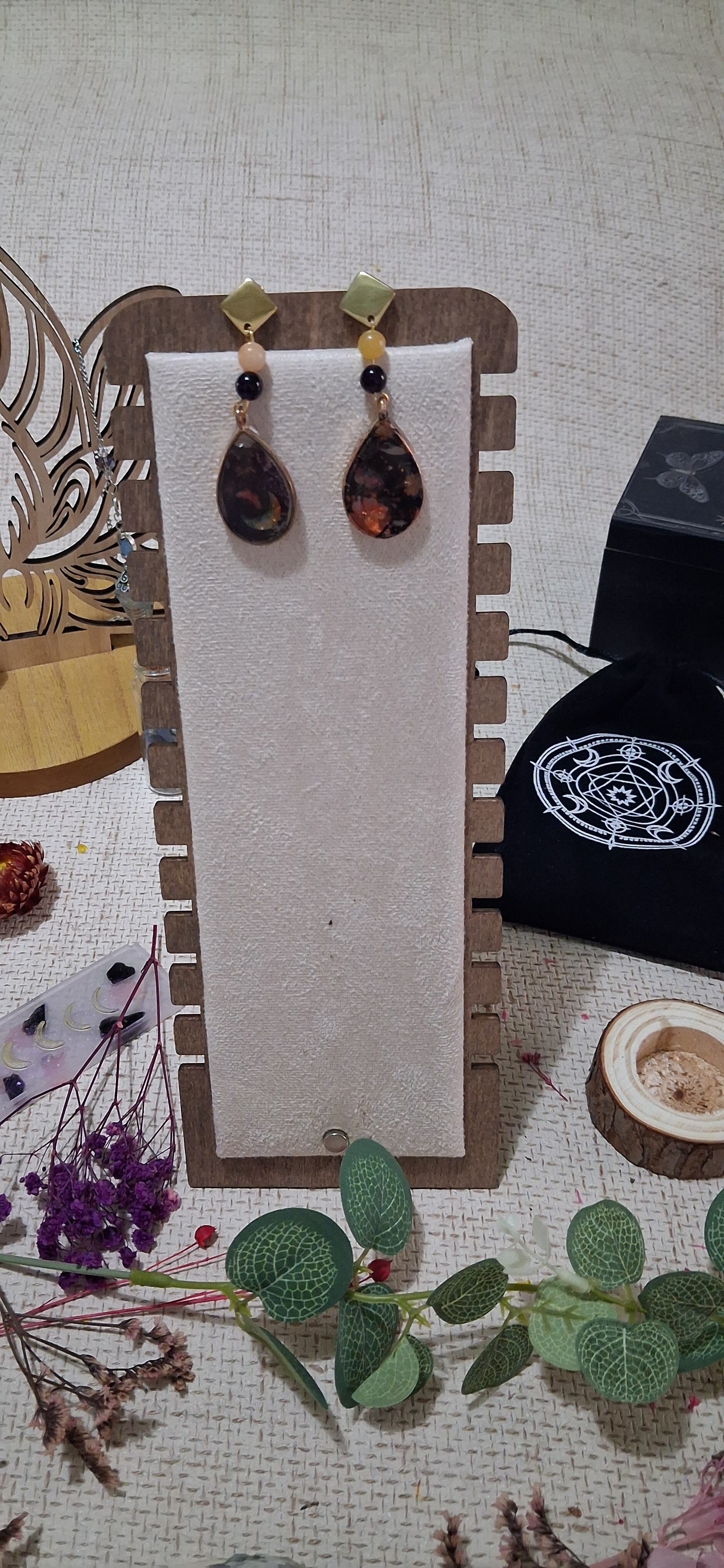 Boucles d'oreilles "Gouttes de Nuit"