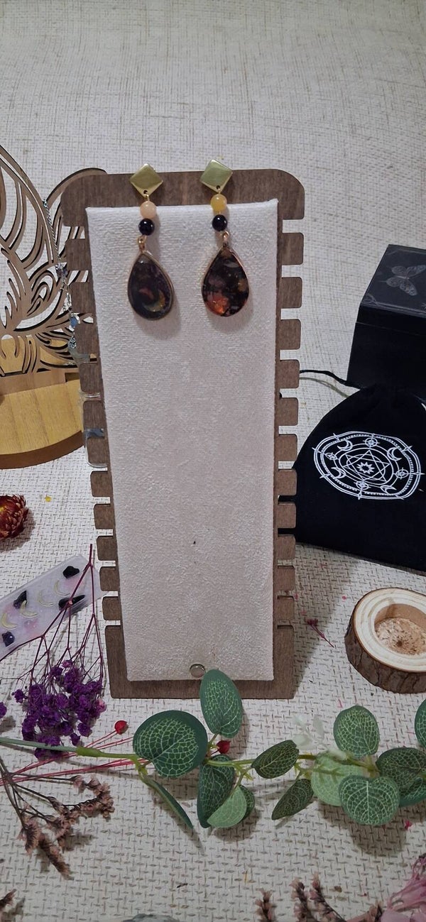 Boucles d'oreilles "Gouttes de Nuit"