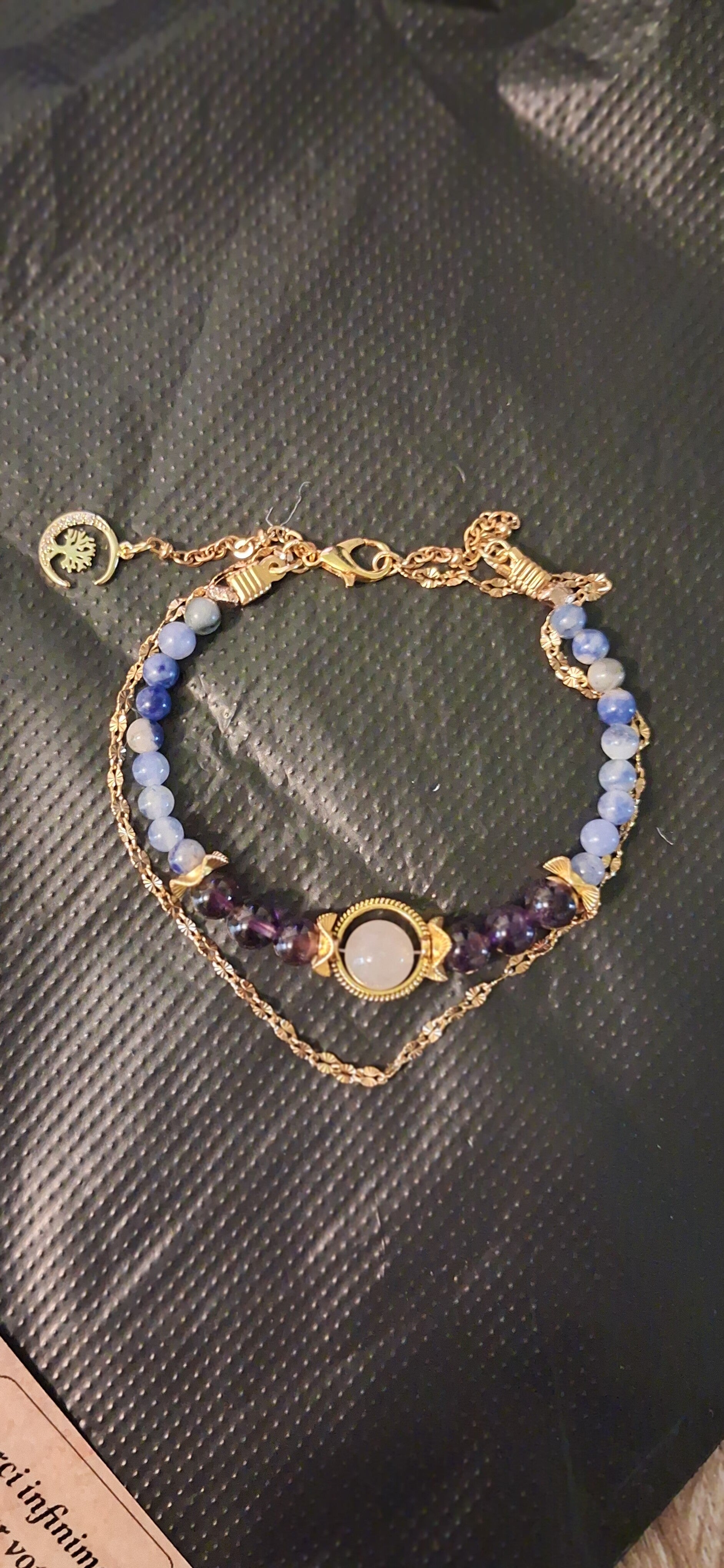 Bracelet Améthyste et Sodalite "Arbre de Minuit"