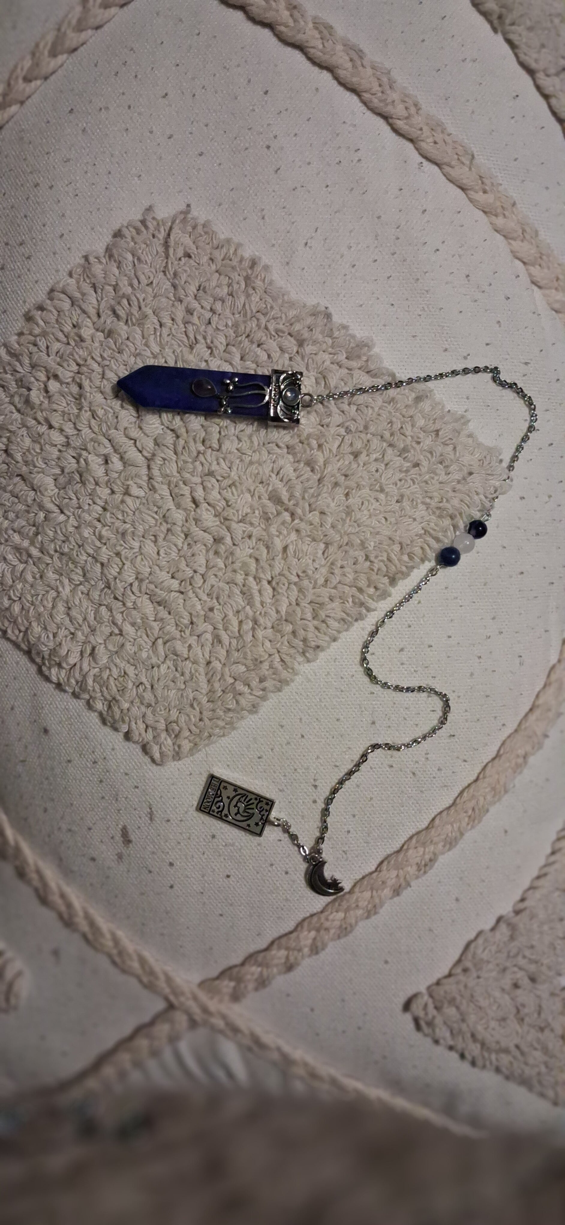 Pendule Lapis-Lazuli "Intuition Lunaire" - Guide de vos rêves