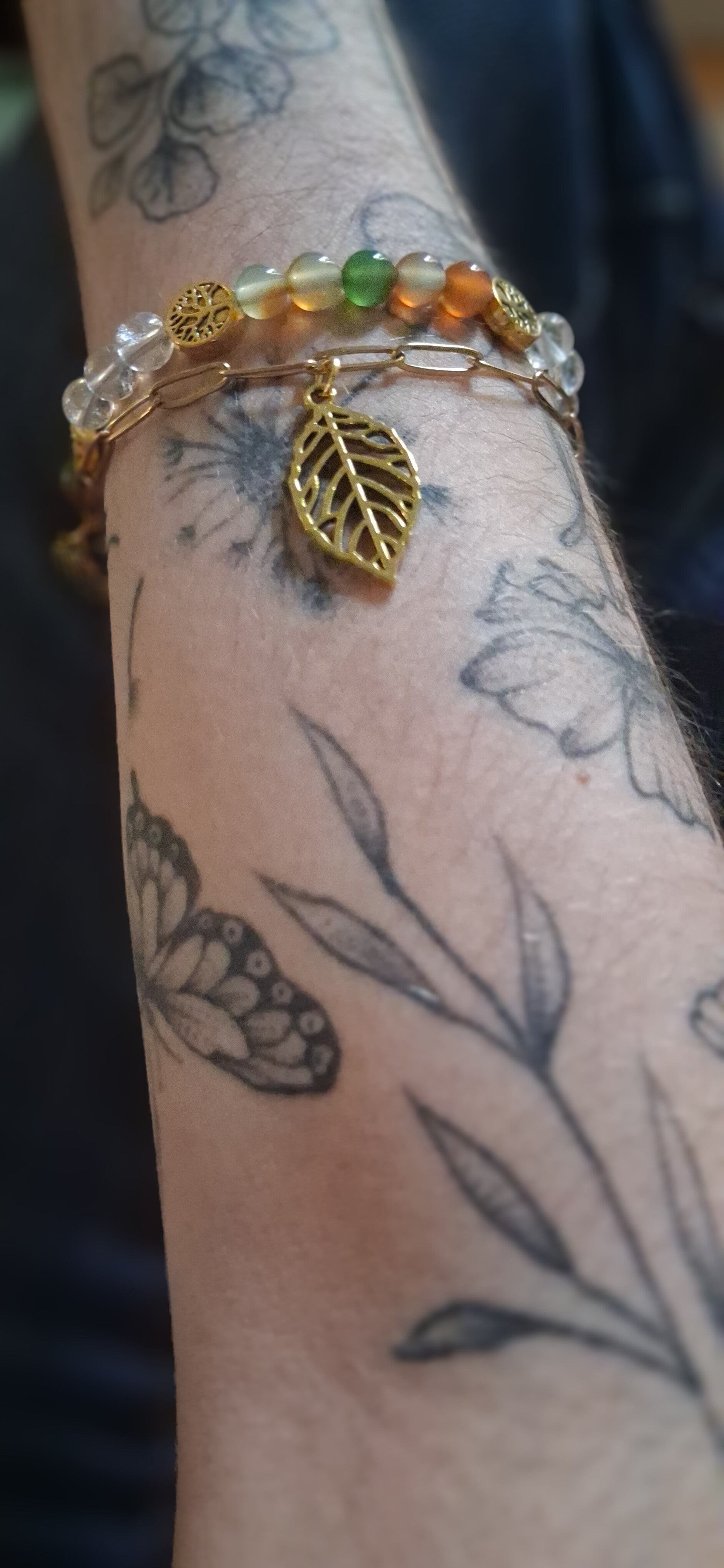 Bracelet Agate multicolore "Connexion Sylvestre"