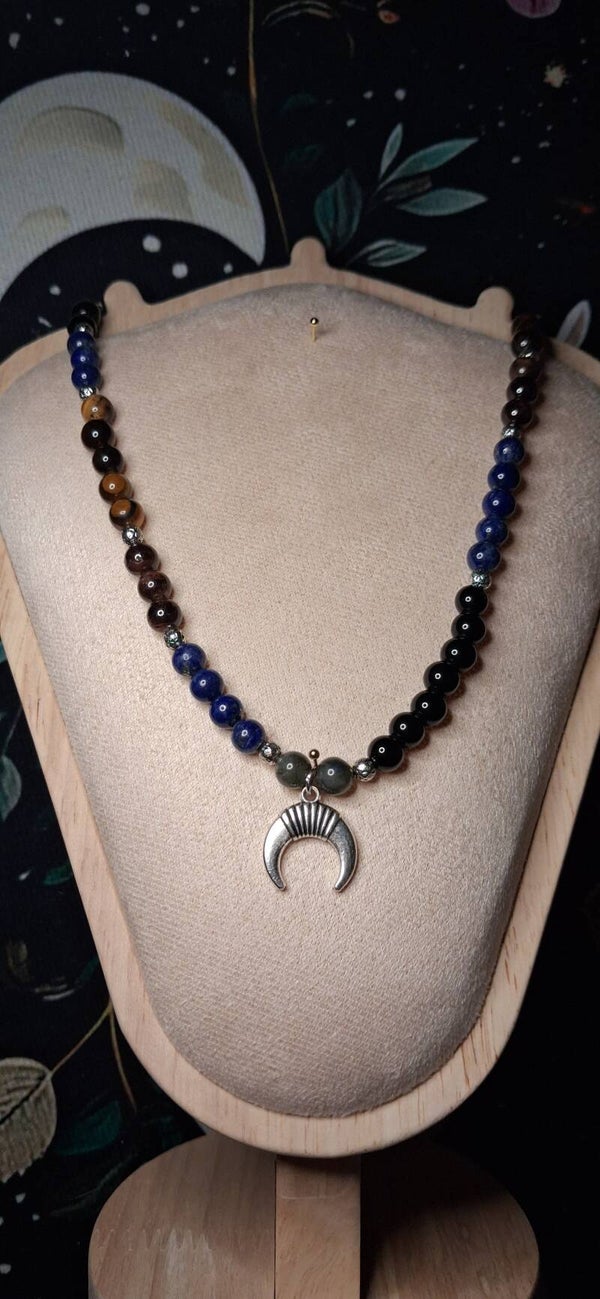 Collier Homme « Croissant de Lune »