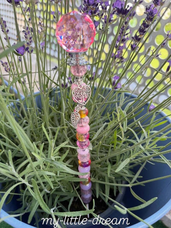 Gartenstecker rosa