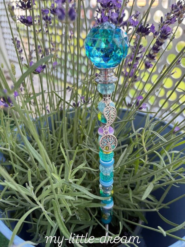 Gartenstecker blau