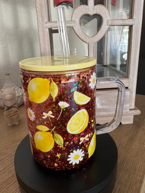 Schneekugel-Trinkbecher/Tasse Zitrone