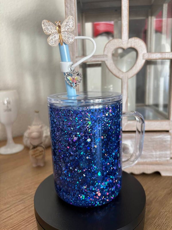 Schneekugel-Trinkbecher blau
