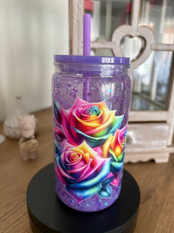 Schneekugel-Trinkbecher Violet Rose