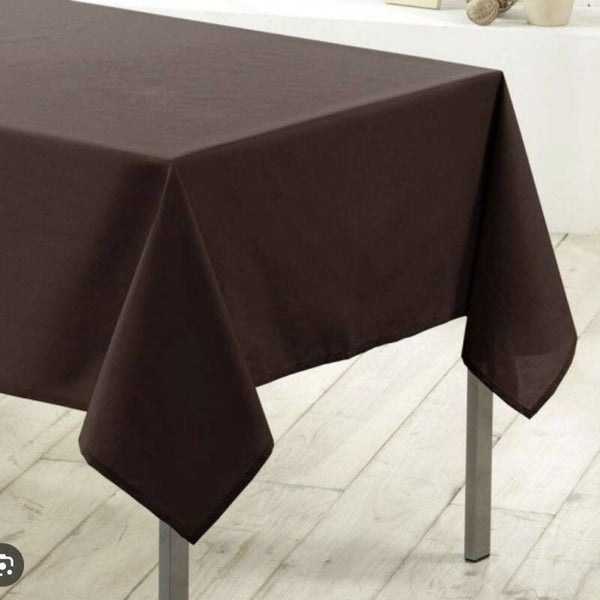 Nappe de table rectangle chocolat