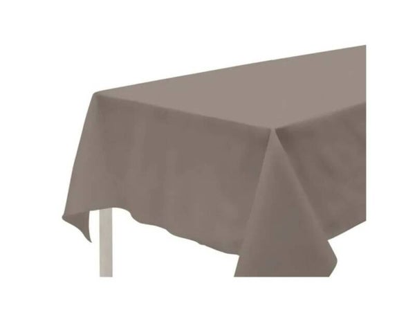 Nappe de table rectangle taupe