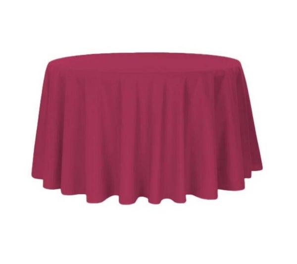 Nappe de table ronde fushia