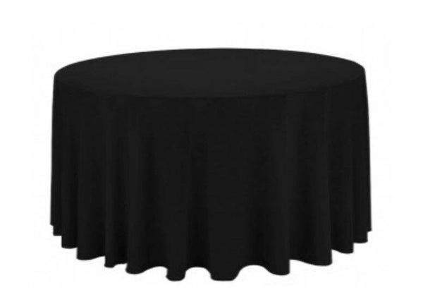 Nappe de table ronde noir