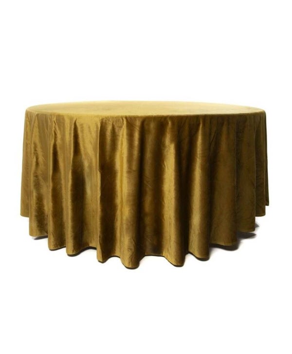 Nappe de table ronde or velour