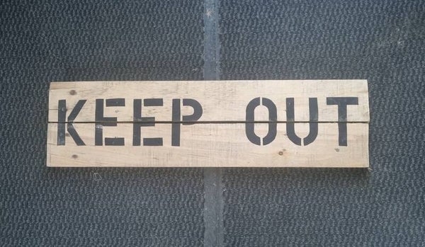 Panneau WW2  "KEEP OUT"