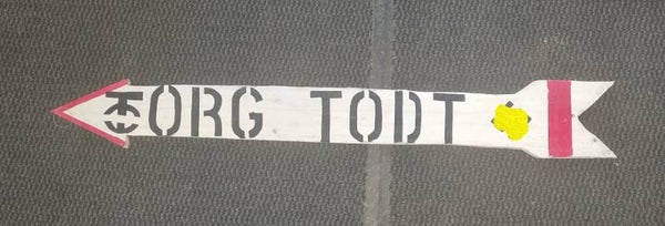 Panneau Allemand WW2  "ORG. TODT"