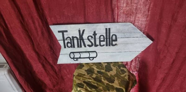 Panneau Allemand WW2 " Tankstelle"