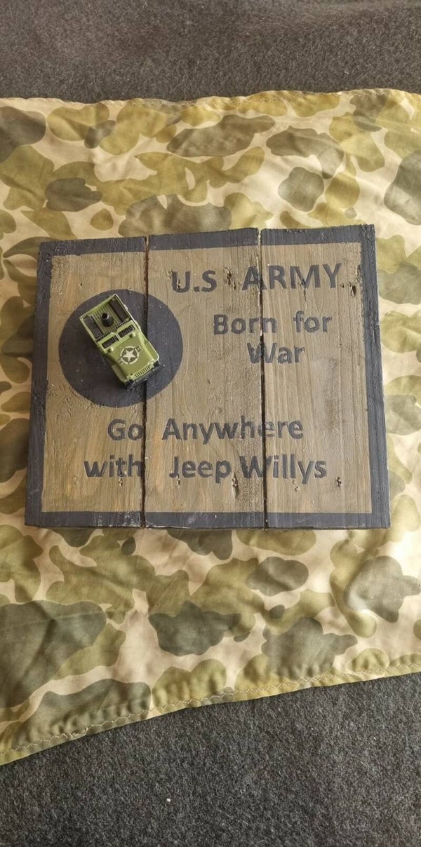Panneau bois en l'honneur de la JEEP WILLYS
