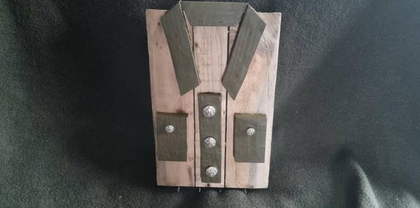 Panneau WW2  " Chemise US  Porte-clés  avec boutons originaux de couleur argent