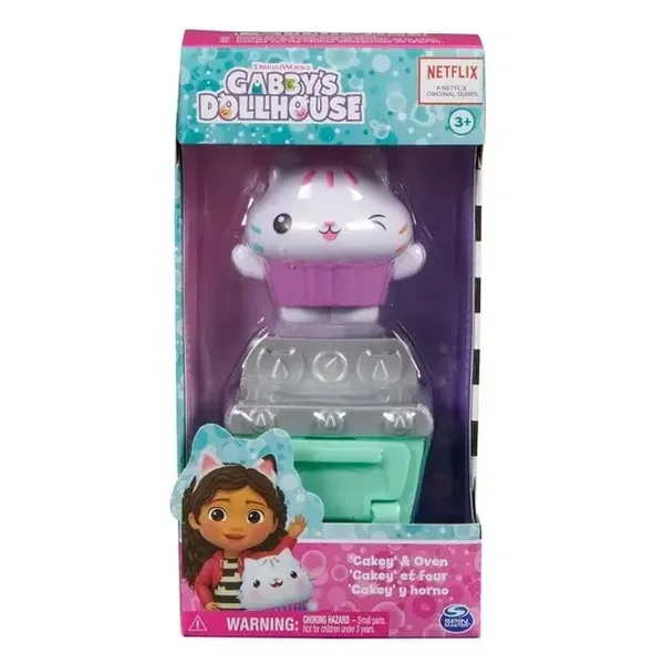 Gabby's Dollhouse 2-inch figuur met poppenhuismeubelaccessoire - Cakey & oven