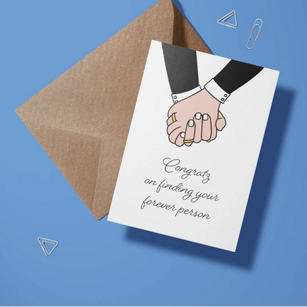 Wenskaart huwelijk - Forever person mm