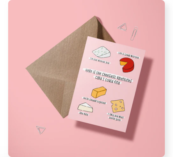 Wenskaart liefde - Cheesy valentine