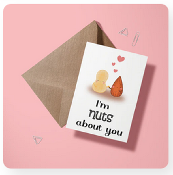 Wenskaart liefde - Nuts about you