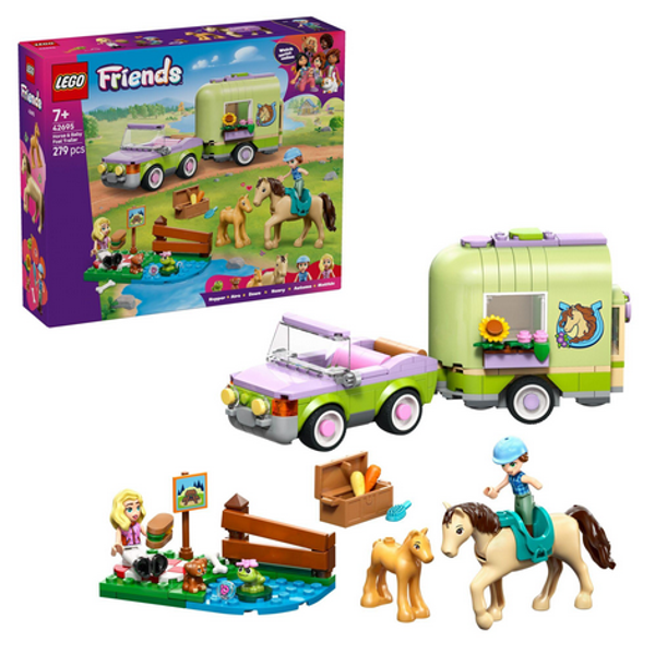 LEGO Friends: Trailer met paard en veulen - 42695