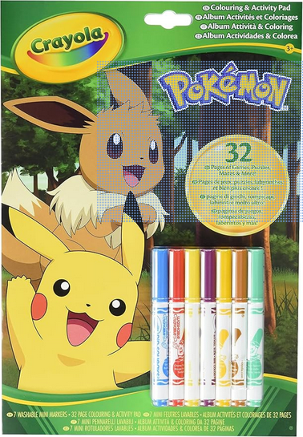 Pokemon activiteitenboek met 7 stiften