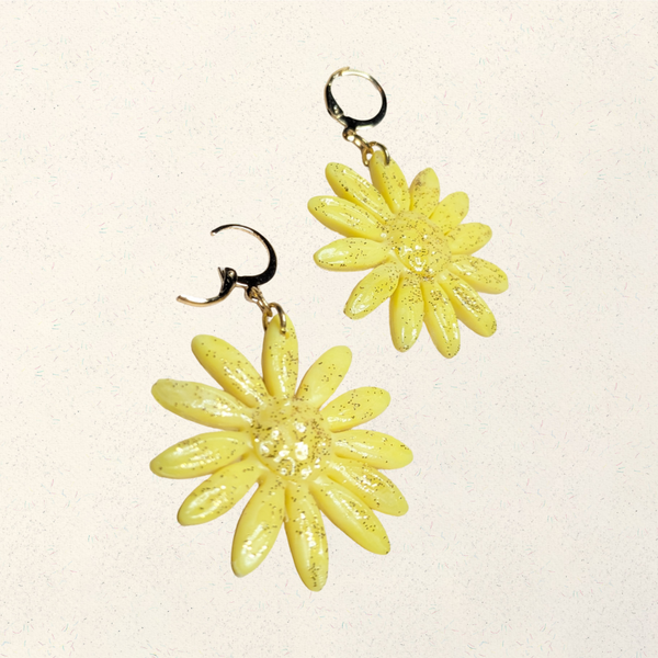 Yellow Polymer Clay Daisies 0010