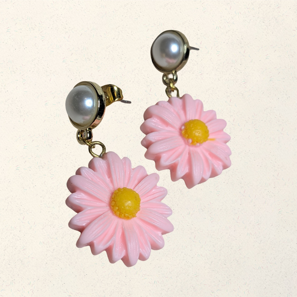 Pink Polymer Clay Daisies 0017