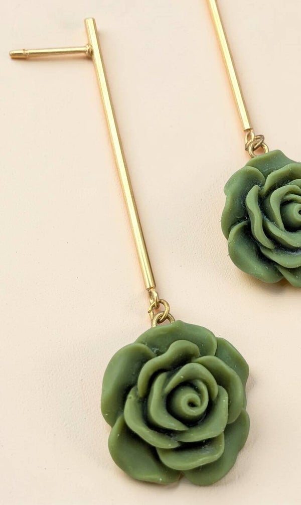 Green Polymer Clay Daisies 0028