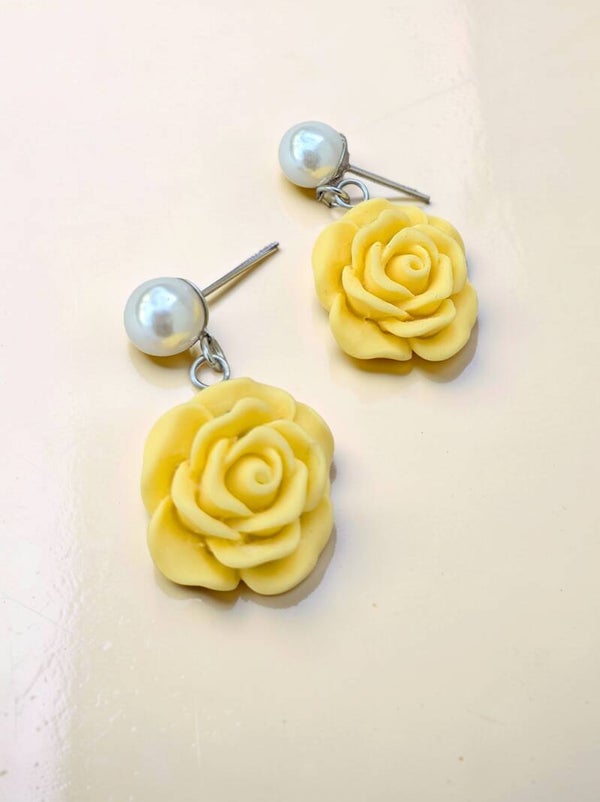 Yellow Polymer Clay Daisies 0025
