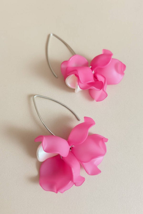 Pink Petal Flowers, 025 Silver Hook 0050