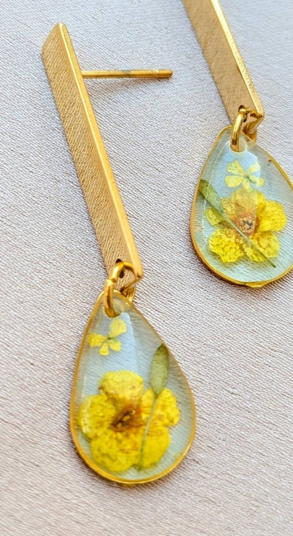 Yellow dried Petal Flowers 0063