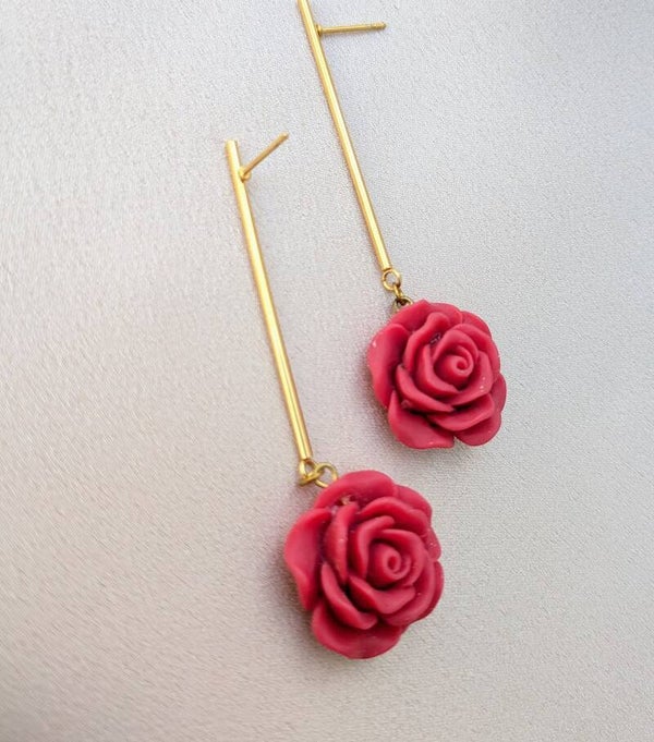 Red 2 Polymer Clay Daisies 0027