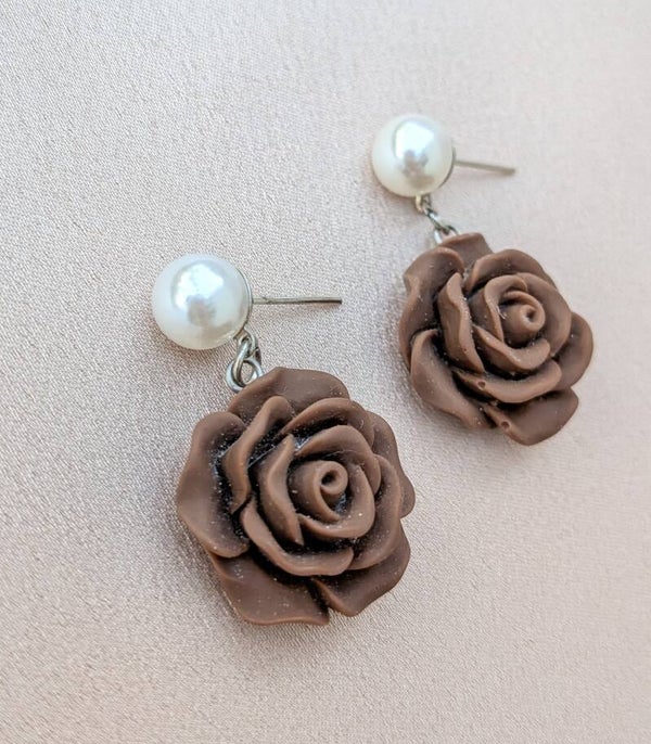 Brown Polymer Clay Daisies 0024