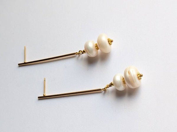 Natural Double White Pearl 0098