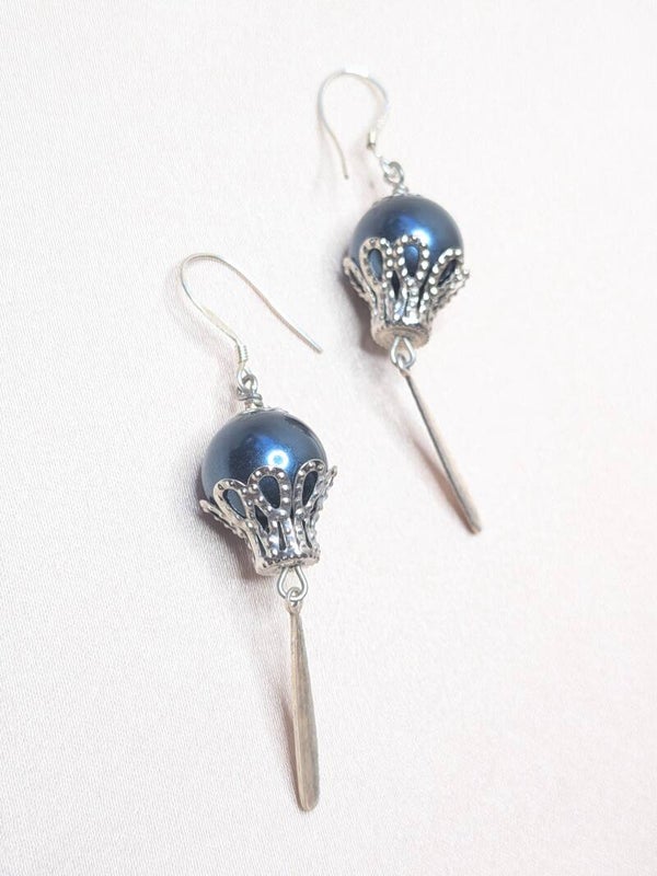 Coloured Blue Round Pearl 0141