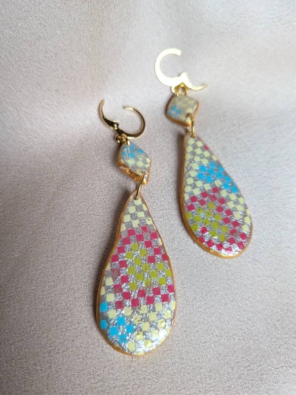 Polymer Clay Multi Coloured Squares 0215